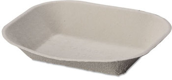 Chinet® Savaday® Molded Fiber Food Trays. 9 X 7 in. Beige. 250 trays/bag, 2 bags/carton.