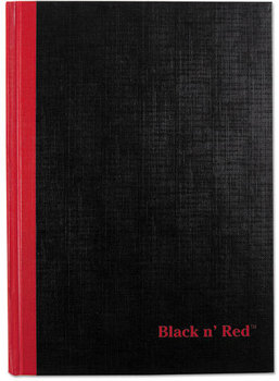 Black n' Red™ Casebound Notebooks, Legal Rule, 5 5/8 x 8 1/4, White, 96 Sheets