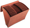 A Picture of product PFX-R117ALHD Pendaflex® Heavy-Duty Expanding File with Flap and Elastic Cord,  21 Pockets, 1/3 Tab, Letter, Brown