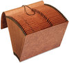 A Picture of product PFX-R117ALHD Pendaflex® Heavy-Duty Expanding File with Flap and Elastic Cord,  21 Pockets, 1/3 Tab, Letter, Brown
