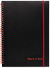 A Picture of product JDK-E67008 Black n' Red™ Twin Wire Poly Cover Notebook,  Legal Rule, 8 1/4 x 11 3/4, 70 Sheets
