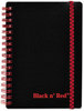 A Picture of product JDK-F67010 Black n' Red™ Twin Wire Poly Cover Notebook,  Legal Ruled, 4 1/8 x 5 7/8, White, 70 Sheets