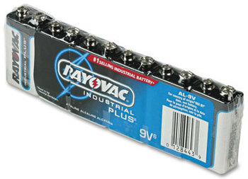 Rayovac® Industrial PLUS Alkaline Batteries, 9V, 6/Pack