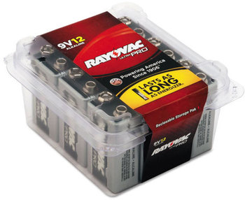 Rayovac® Ultra Pro™ Alkaline Batteries, 9V, 12/Pack