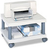 A Picture of product SAF-1860GR Safco® Wave Design Printer Stand Deskside Plastic, 3 Shelves, 20" x 17.5" 29.25", White/Charcoal Gray