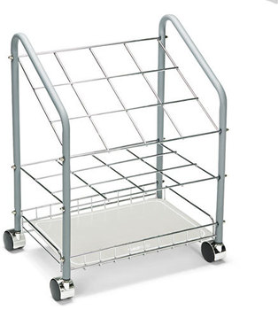 Safco® Wire Roll/File® Roll/Files, 12 Compartments, 18w x 12.75d 24.5h, Gray