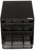A Picture of product SAF-3275BL Safco® Onyx™ Three Drawer Hospitality Organizer 3 7 Compartments, 11.5 x 8.25 Black