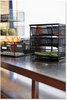 A Picture of product SAF-3275BL Safco® Onyx™ Three Drawer Hospitality Organizer 3 7 Compartments, 11.5 x 8.25 Black