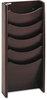 A Picture of product SAF-4330MH Safco® Solid Wood Wall-Mount Literature Display Rack 11.25w x 3.75d 23.75h, Mahogany