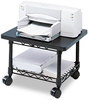 A Picture of product SAF-5206BL Safco® Underdesk Printer/Fax Stand Engineered Wood, 2 Shelves, 19" x 16" 13.5", Black