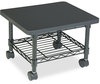 A Picture of product SAF-5206BL Safco® Underdesk Printer/Fax Stand Engineered Wood, 2 Shelves, 19" x 16" 13.5", Black