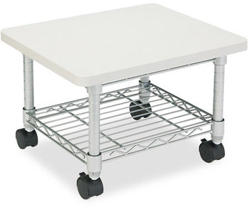 Safco® Underdesk Printer/Fax Stand Engineered Wood, 2 Shelves, 19" x 16" 13.5", Gray