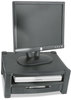 A Picture of product KTK-MS480 Kantek Monitor Stand,  Removable Drawer, 17 x 13 1/4 x 3-1/2 to 7, Black