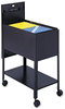 A Picture of product SAF-5362BL Safco® Extra-Deep Locking Mobile Tub File Letter Size, Metal, 1 Shelf, Bin, 13.5" x 24.75" 28.25", Black