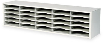 Safco® E-Z Sort® Mail Sorter Module Steel 25 Compartments, 57.5 x 13 14.25, Light Gray, Ships in 1-3 Business Days