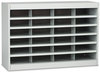 A Picture of product SAF-9211GRR Safco® E-Z Stor® Literature Organizers with Steel Frames and Shelves,  24 Sections, 37 1/2 x 12 3/4 x 25 3/4, Gray