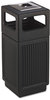 A Picture of product SAF-9474BL Safco® Canmeleon™ Recessed Panel Receptacles,  Square, Polyethylene, 15gal, Textured Black