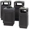 A Picture of product SAF-9474BL Safco® Canmeleon™ Recessed Panel Receptacles,  Square, Polyethylene, 15gal, Textured Black