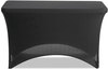 A Picture of product ICE-16511 Iceberg Stretch-Fabric Table Cover,  Polyester/Spandex, 24" x 48", Black