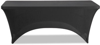 Iceberg Stretch-Fabric Table Cover,  Polyester/Spandex, 30" x 72", Black