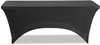 A Picture of product ICE-16521 Iceberg Stretch-Fabric Table Cover,  Polyester/Spandex, 30" x 72", Black