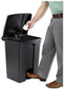A Picture of product SAF-9922BL Safco® Large Capacity Plastic Step-On Receptacle,  17gal, Black