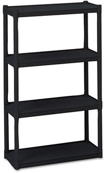 Iceberg Rough N Ready™ Open Storage System,  Resin, 32w x 13d x 54h, Black