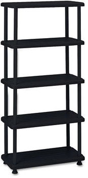 Iceberg Rough N Ready™ Open Storage System,  Resin, 36w x 18d x 74h, Black