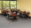 A Picture of product ICE-55224 Iceberg Premium Wood Laminate Folding Table,  Rectangular, 72w x 30d x 29h, Mahogany