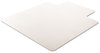 A Picture of product DEF-CM17233 deflecto® ExecuMat® Intensive All Day Use Chair Mat for Plush, High Pile Carpeting,  45x53 w/Lip, Clear