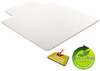 A Picture of product DEF-CM17233 deflecto® ExecuMat® Intensive All Day Use Chair Mat for Plush, High Pile Carpeting,  45x53 w/Lip, Clear