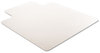 A Picture of product DEF-CM17233 deflecto® ExecuMat® Intensive All Day Use Chair Mat for Plush, High Pile Carpeting,  45x53 w/Lip, Clear