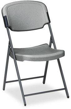 Iceberg Rough 'N Ready Folding Chair,  Steel Frame, Charcoal