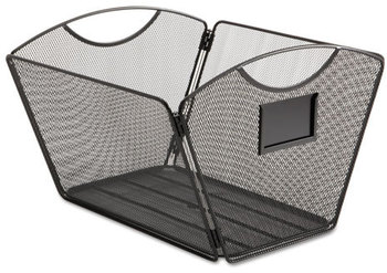Safco® Onyx™ Mesh Desktop Tub File Letter Files, 12.5" x 13.75" 9.5", Black