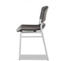 A Picture of product ICE-64517 Iceberg CaféWorks Cafe Chair,  Blow Molded Polyethylene, Graphite/Silver, 2/Carton
