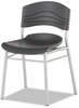 A Picture of product ICE-64517 Iceberg CaféWorks Cafe Chair,  Blow Molded Polyethylene, Graphite/Silver, 2/Carton