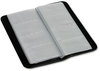 A Picture of product SAM-80850 Samsill® Professional Vinyl Business Card File,  160 Card Cap, 2 x 3 1/2 Cards, Black