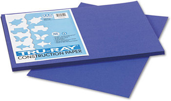 Pacon® Tru-Ray® Construction Paper,  76 lbs., 12 x 18, Royal Blue, 50 Sheets/Pack