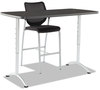 A Picture of product ICE-69317 Iceberg ARC Sit-to-Stand Adjustable Height Table,  Rectangular Top, 30w x 60d x 30-42h, Graphite/Silver