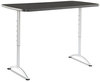 A Picture of product ICE-69317 Iceberg ARC Sit-to-Stand Adjustable Height Table,  Rectangular Top, 30w x 60d x 30-42h, Graphite/Silver