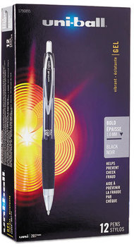 uni-ball® Signo 207™ Retractable Gel Pen,  Black Ink, Bold, Dozen