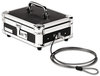 A Picture of product IDE-VZ01002 Vaultz® Locking Cash Box,  Black & Chrome