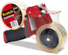 A Picture of product MMM-37502ST Scotch® Packaging Tape Dispenser Value Pack with Two Rolls of 3" Core, For Up to 0.75" x 60 yds, Red