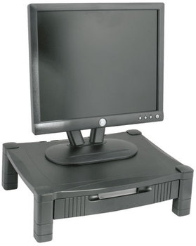 Kantek Monitor Stand,  17 x 13 1/4 x 3 to 6 1/2, Black