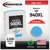 A Picture of product IVR-4907ANC Innovera® 4906AN, 4907AN, 4908AN, 4909AN Inkjet Cartridge Remanufactured Cyan High-Yield Ink, Replacement for 940XL (C4907AN), 1,400 Page-Yield