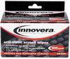 A Picture of product IVR-51517 Innovera® Antistatic Screen Cleaning Wipes 1-Ply, 4.75 x 7.25, Unscented, White, 200 Sachets, Fishbowl Container with Black Top