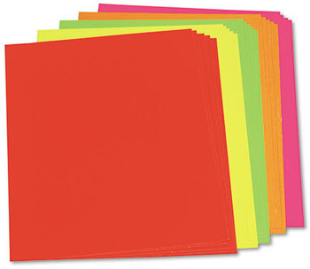 Pacon® Neon® Color Poster Board,  28 x 22, Green/Pink/Red/Yellow, 25/Carton