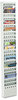 A Picture of product SAF-4322GR Safco® Steel Magazine Rack 23 Compartments, 10w x 4d 65.5h, Gray