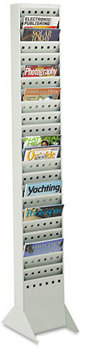 Safco® Steel Magazine Rack 23 Compartments, 10w x 4d 65.5h, Gray