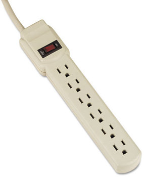 Innovera® Six-Outlet Power Strip 6 Outlets, 4 ft Cord, Ivory